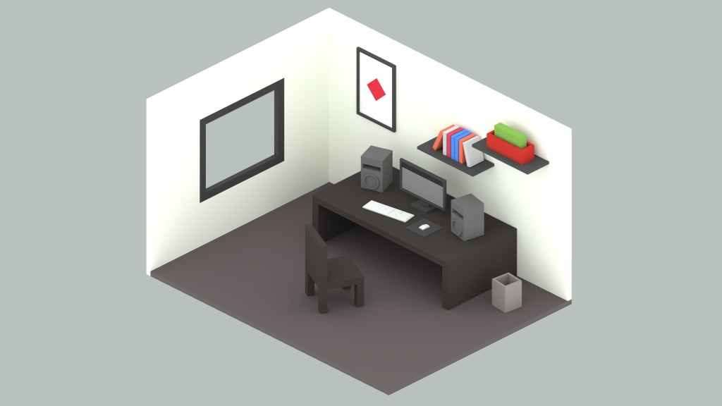 Workroom - Low-poly Isometric Design preview image 1